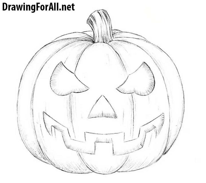 How to Draw a Halloween Pumpkin