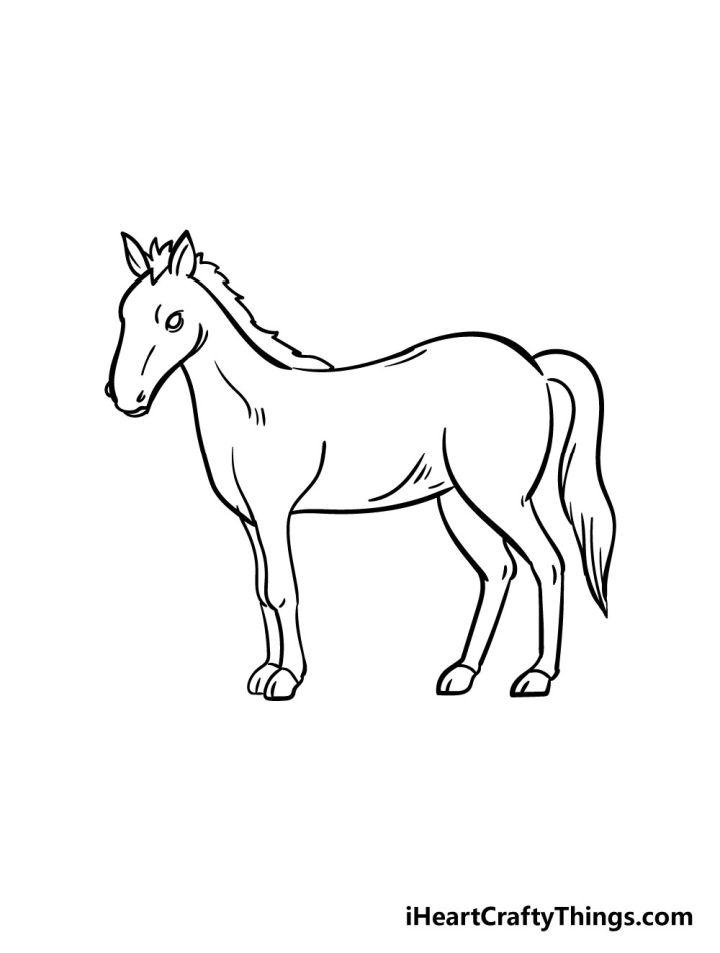 How to Draw a Horse  Easy Drawing Art