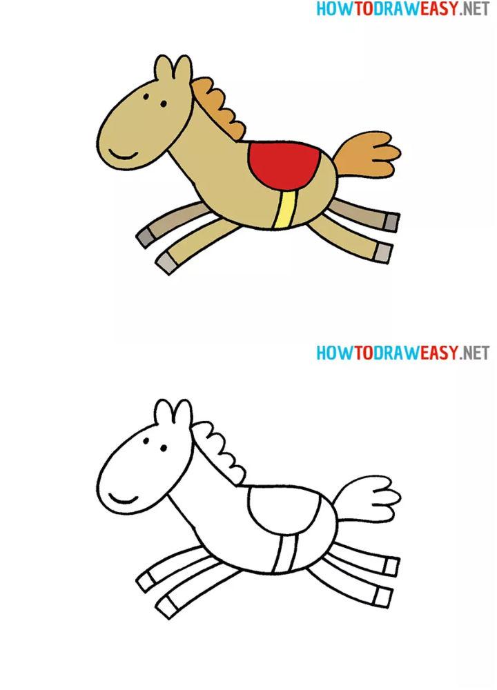 How to Draw a Horse for Kids