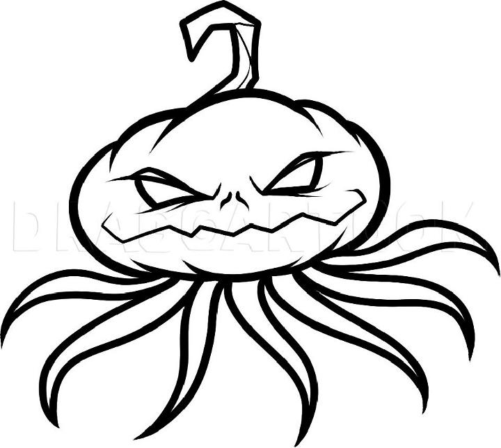 How to Draw a Pumpkin Head