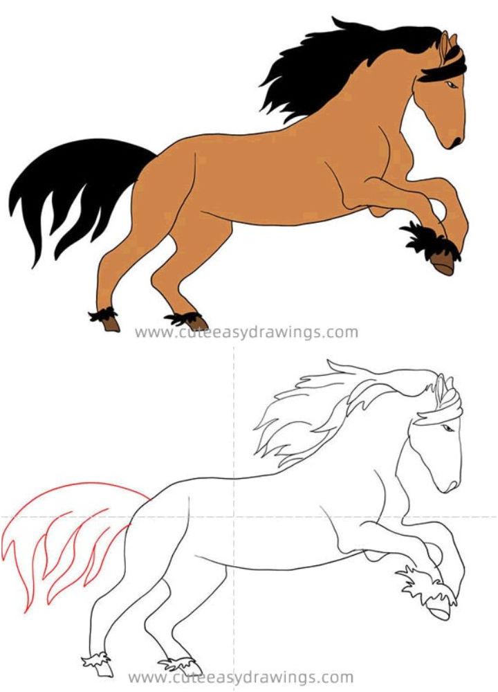 How to Draw a Running Horse