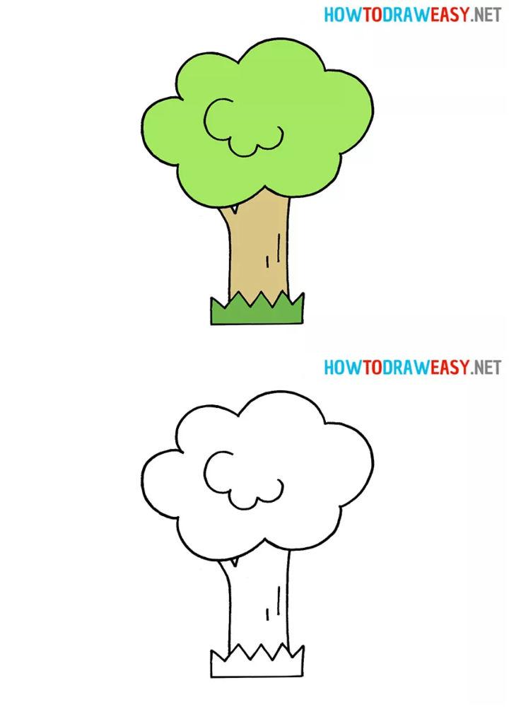 How to Draw a Small Tree