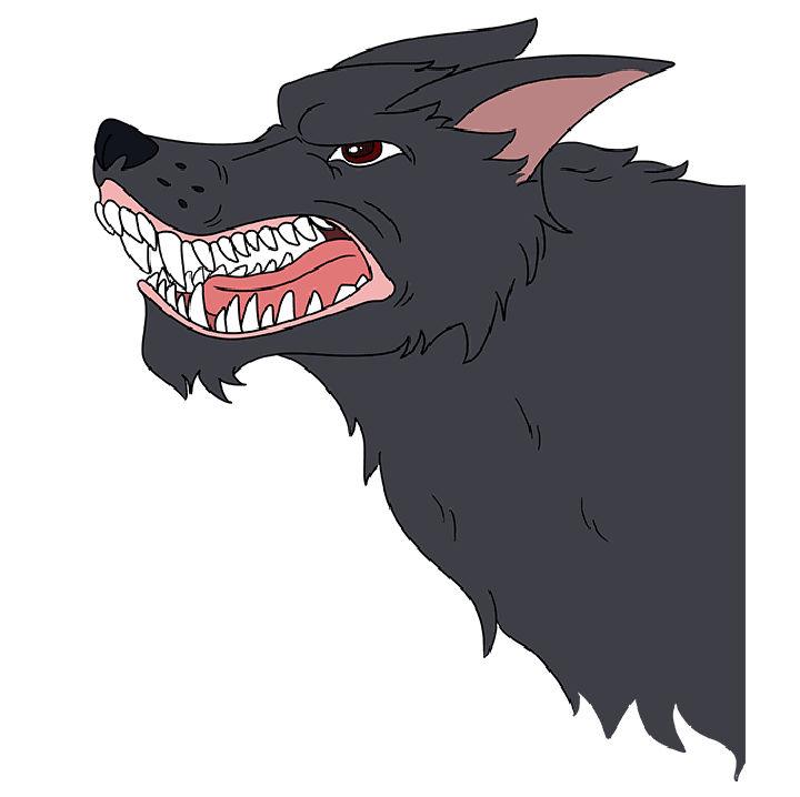 How to Draw a Snarling Wolf