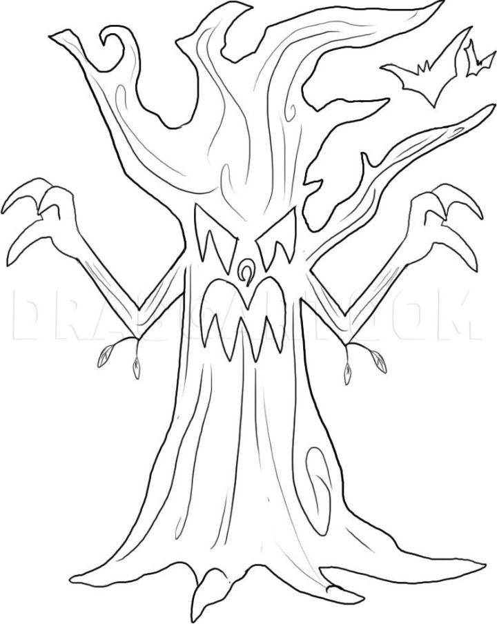 How to Draw a Spooky Tree