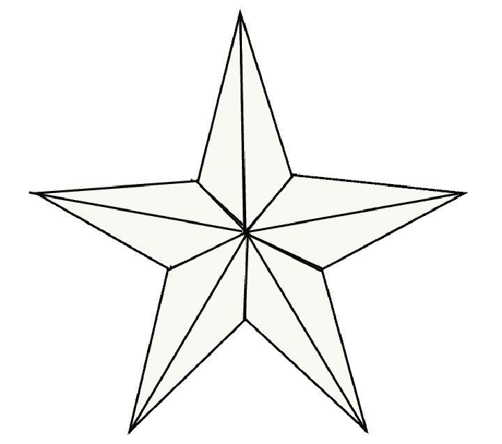 3d star sketch