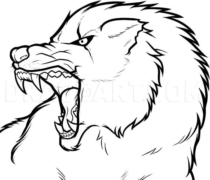 How to Draw an Angry Wolf