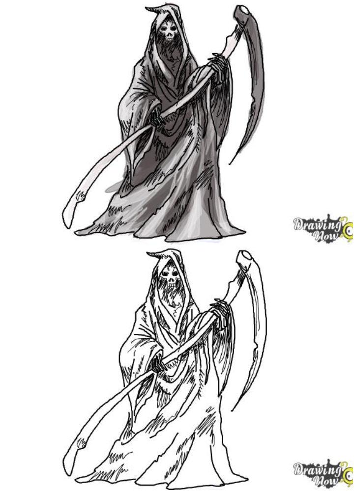 How to Draw a Grim Reaper Step by Step - Art by Ro