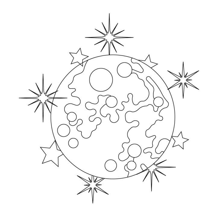 How to Draw the Moon and Stars