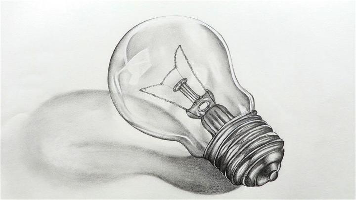 20 Easy Light Bulb Drawing Ideas - How To Draw A Bulb