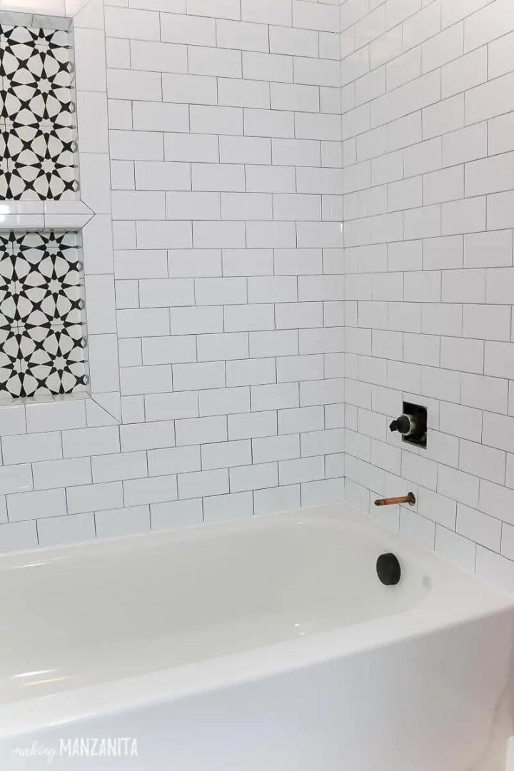 Install White Shower Tile