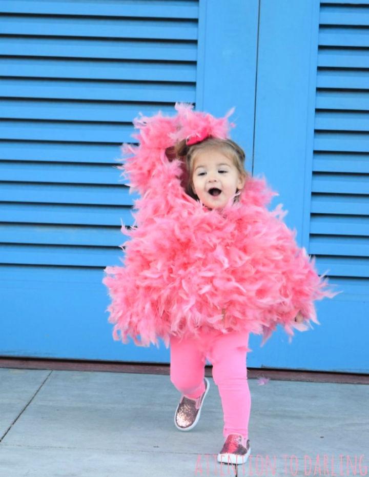 Last Minute Flamingo Toddler Costume