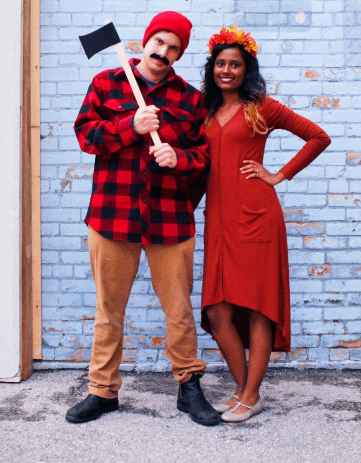 Lumberjack and a Tree Couple Costume