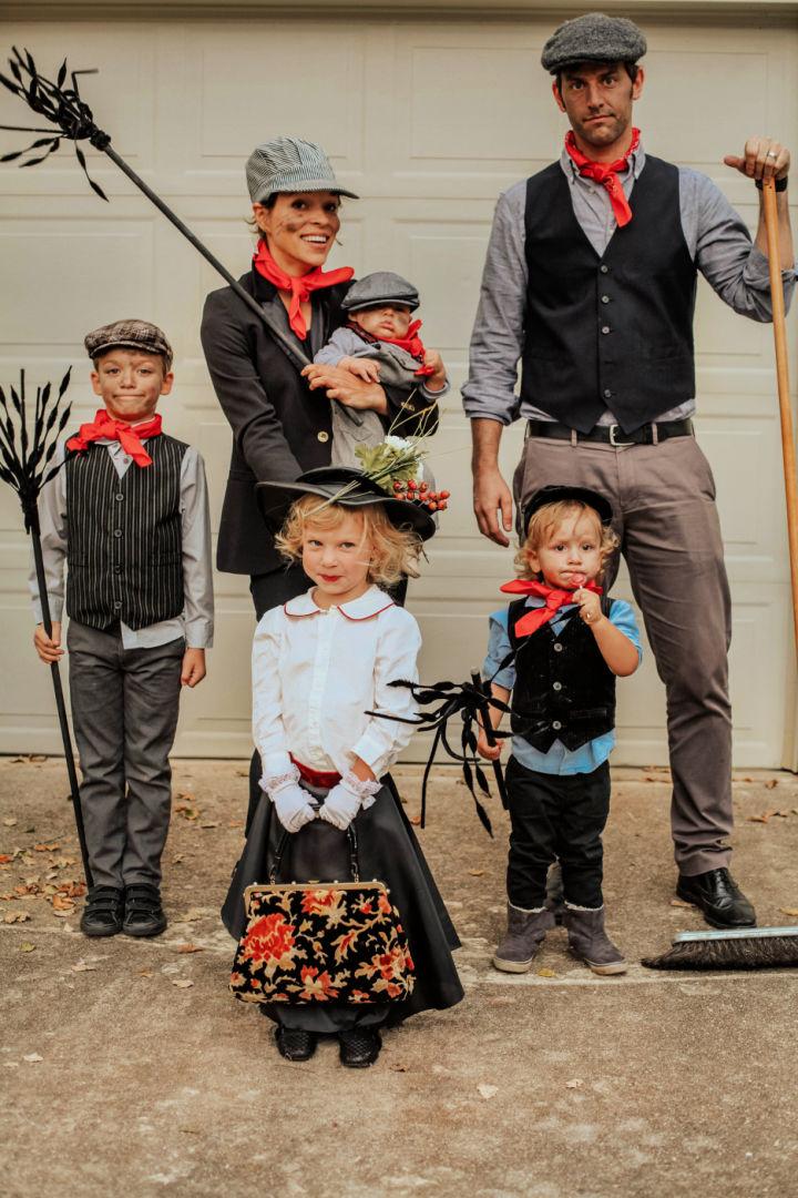 Mary Poppins and Her Chimney Sweeps Costume For 6