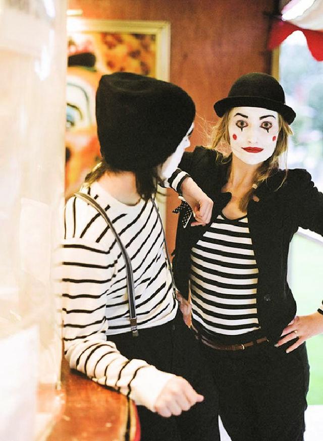 Mimes at the Circus Couple Costume