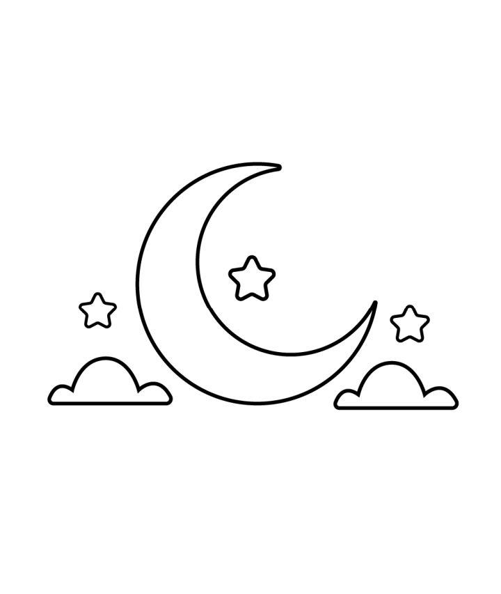 stars and moon drawing