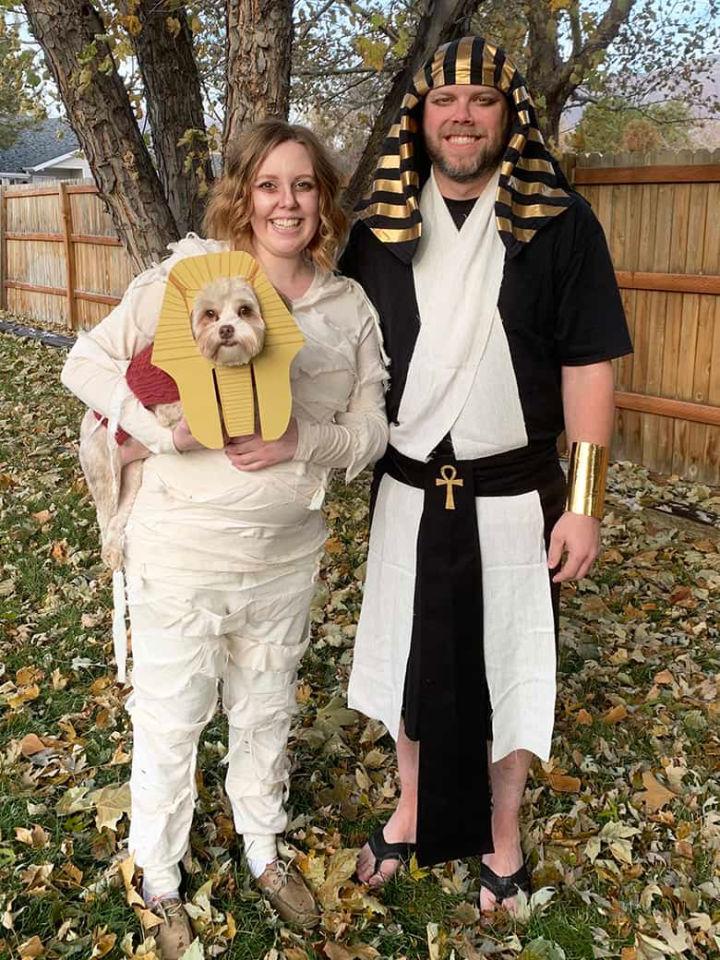 Mummy and Pharaoh Partner Halloween Costume