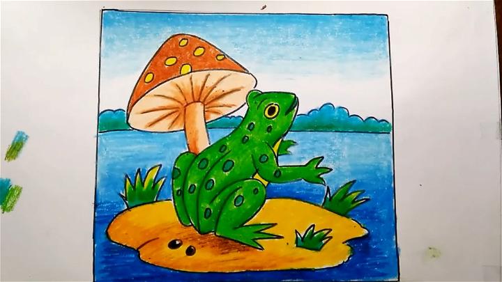 Mushroom Frog Drawing