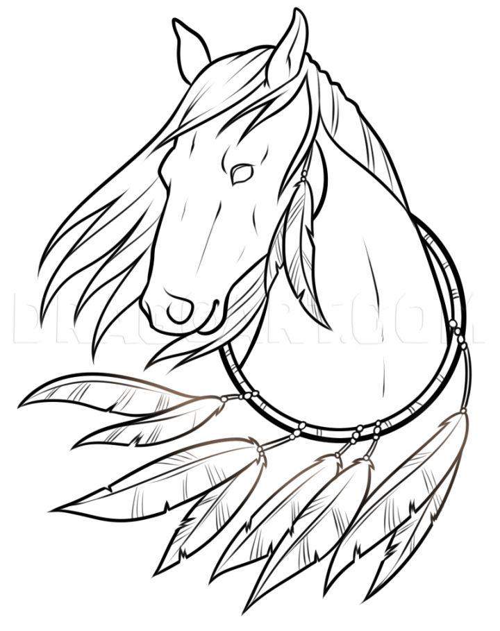 Native American Horse Drawing