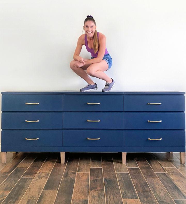 Navy Ikea Malm Dresser Hack