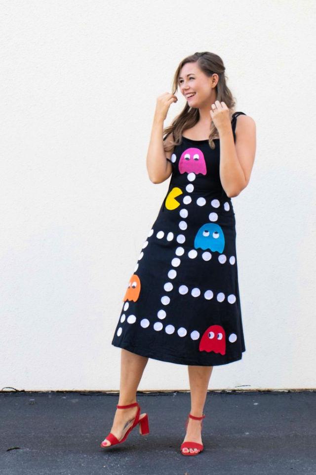 No sew Pac man Costume For Halloween