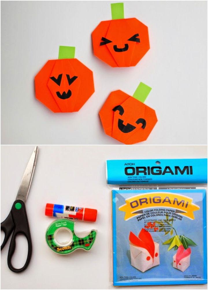 Origami Jack O Lantern Pumpkin