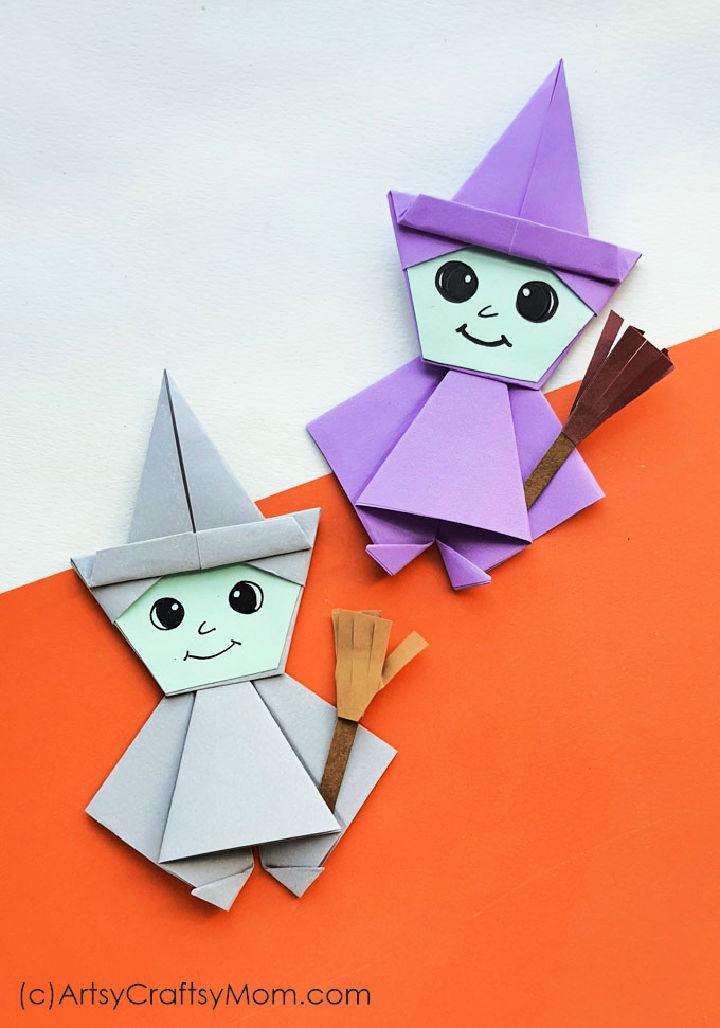 Origami Witch Step by Step Instructions