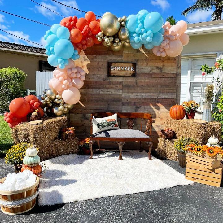 Outdoor Fall Baby Shower Decoration