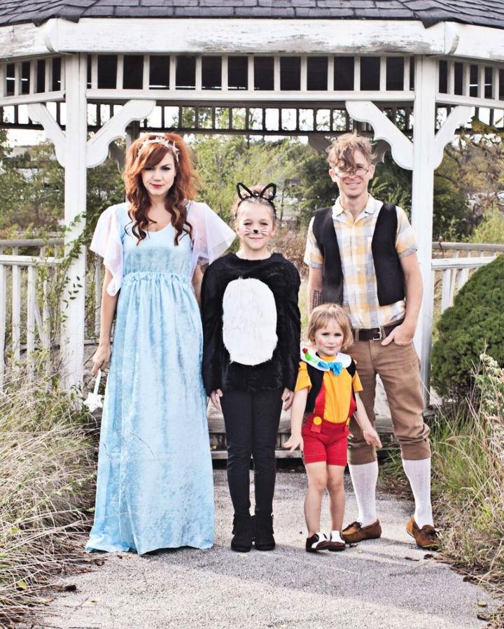 Pinocchio Themed Family Costume