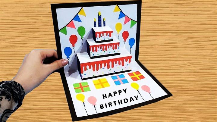 Pop Up Cake Card for Birthday