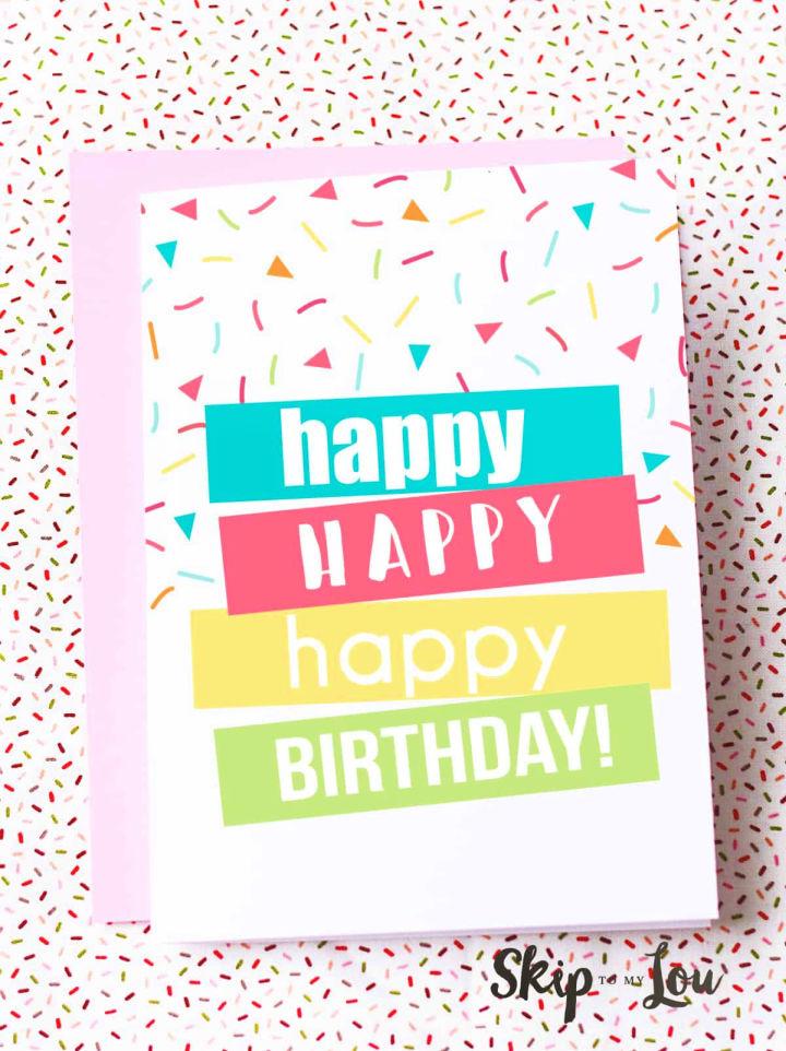 Printable Birthday Cards for Girls