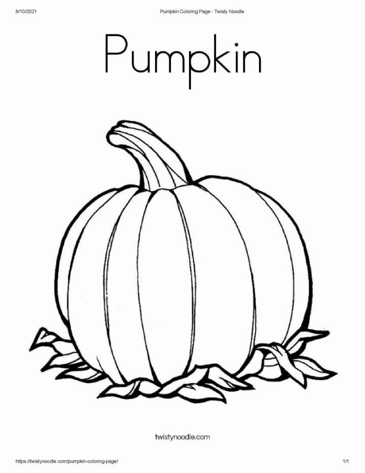 Printable Pumpkin Coloring PagesS