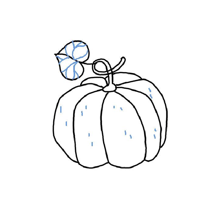 Pumpkin Drawing Step by Step Instructions
