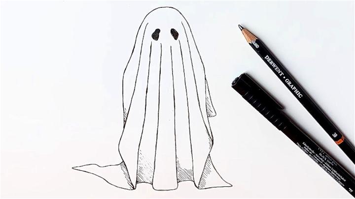 Realistic Ghost Drawing for Halloween