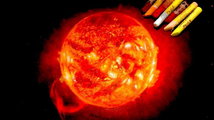 Realistic Sun Drawing