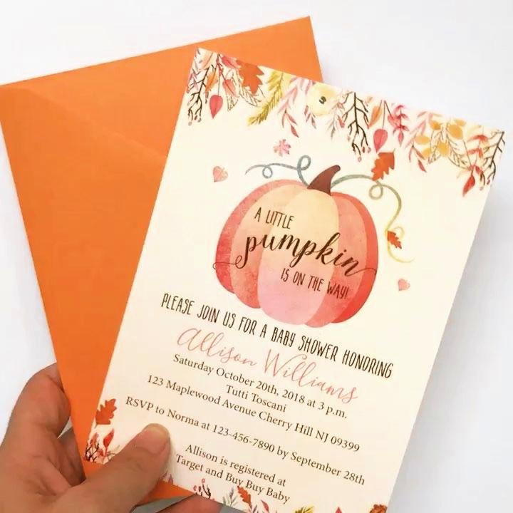 Rustic Fall Baby Shower Invitation