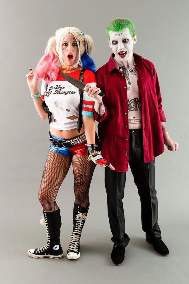 Scary Squads Joker and Harley Quinn Couple Costume