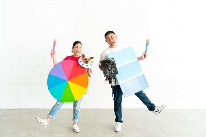 Simple Couple Halloween Costume with Colorshot