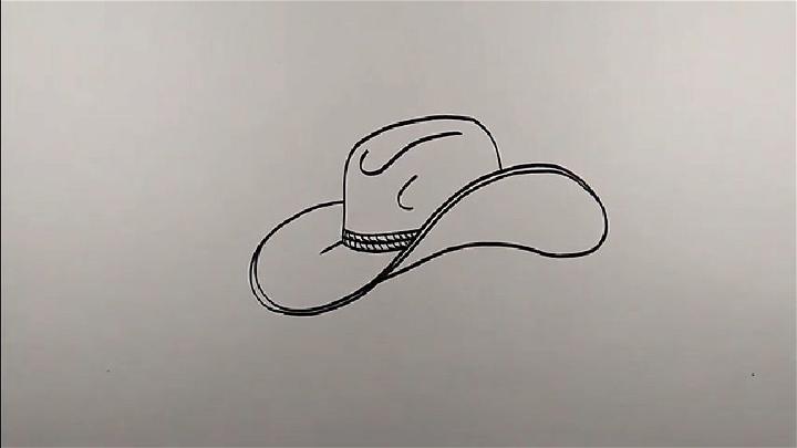 Simple Cowboy Hat Drawing