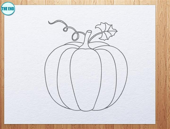 Simple DIY Pumpkin Drawing