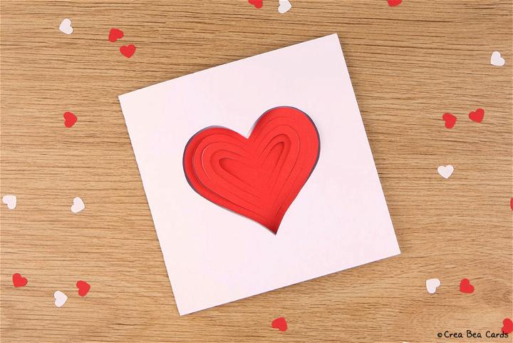 Simple Papercut Heart Anniversary Card