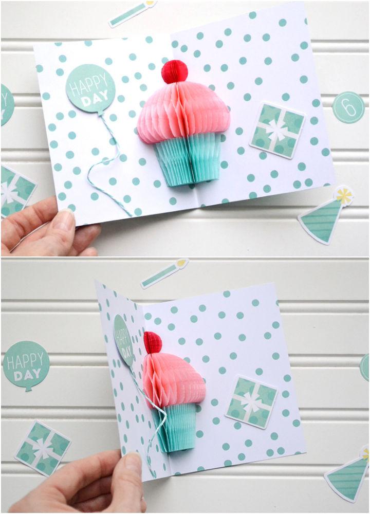 Simple Pop Up Cupcake Birthday Card