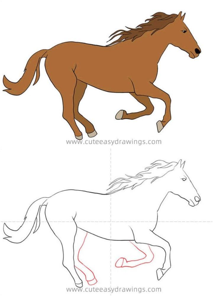 Simple Way to Draw Realistic Horse