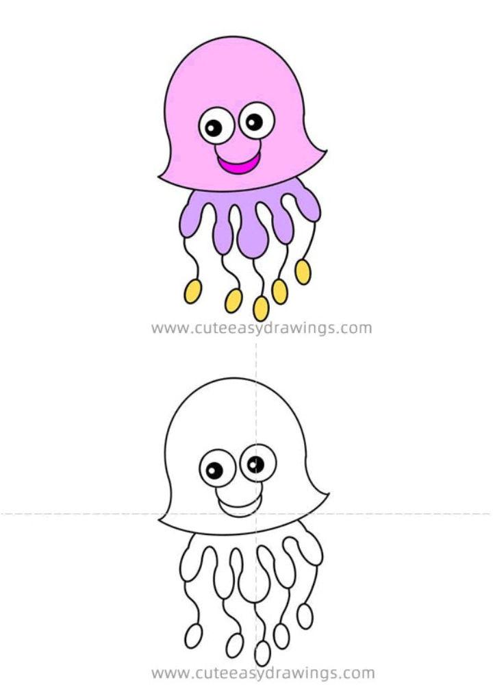 Simple Way to Draw a Jellyfish