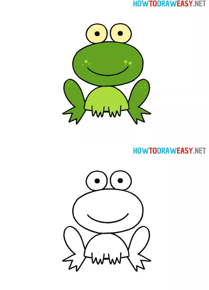 20 Easy Frog Drawing Ideas - How To Draw A Frog - Blitsy