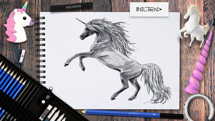 Unicorn Pencil Drawing
