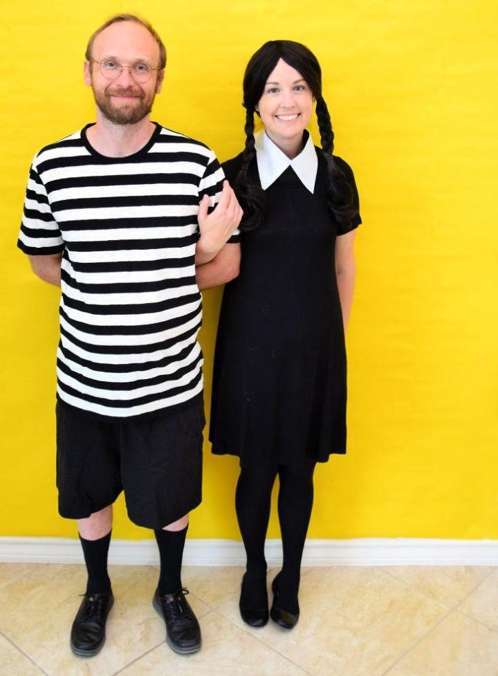 Wednesday and Pugsley Addams Family Costume