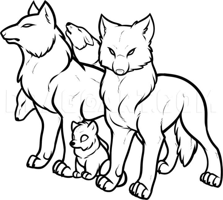 Wolf Pack Drawing