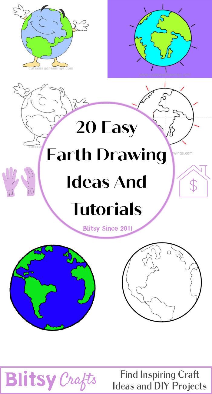 Earth Drawing Art - Drawing Skill