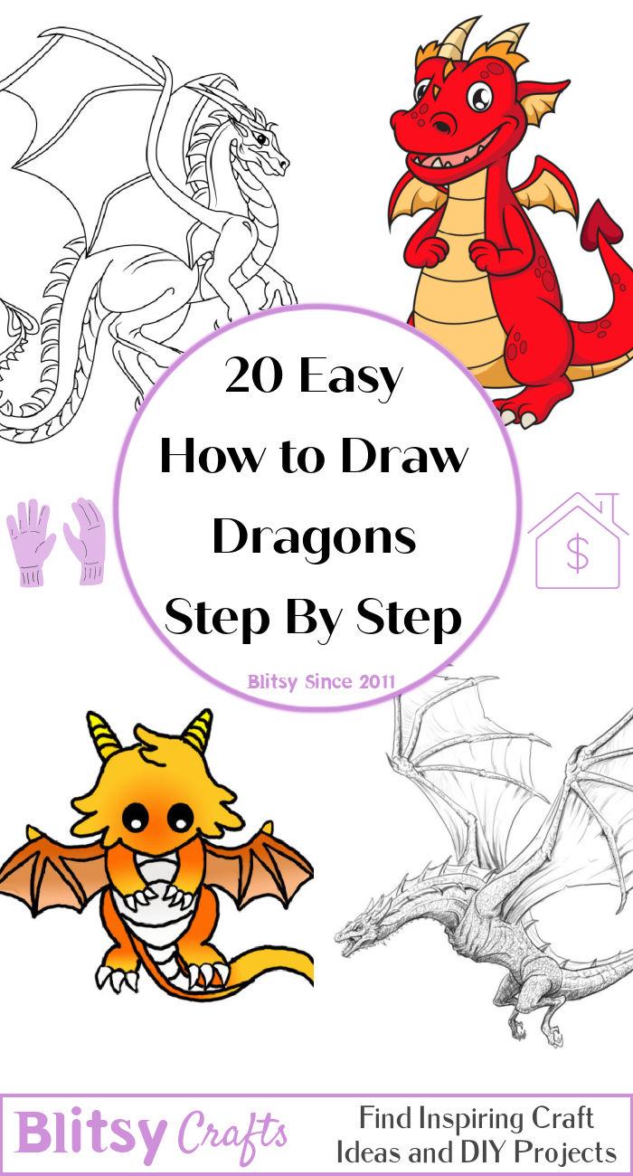 cool easy drawings of dragons