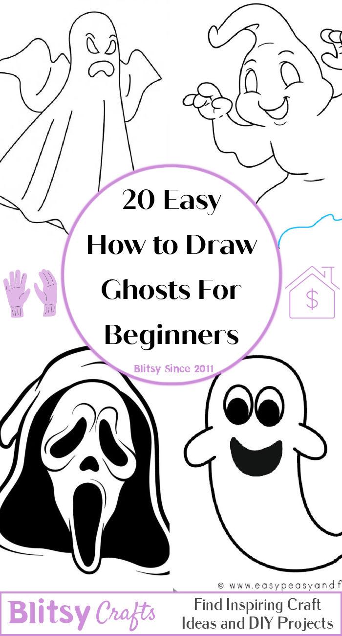 Cute Ghost Drawing Ideas - How To Draw A Ghost Sketch